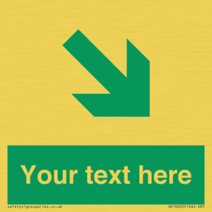 Custom Safe condition: Green Down right arrow